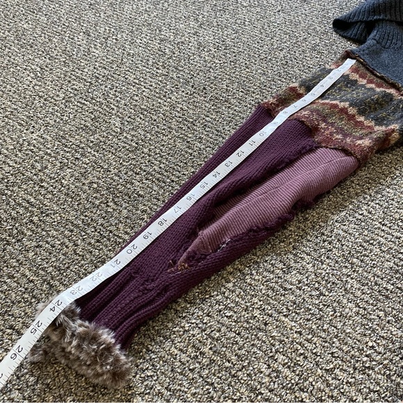 HANDMADE Recycled Repurposed Upcycled Long Sweater Boho Cozy Autumn Layers S/M - Picture 11 of 16